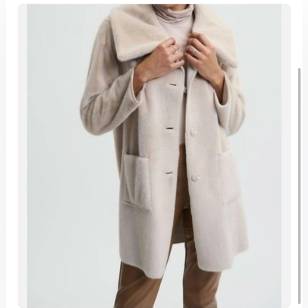 Joseph Ribkoff reversible Cream Women's Coat